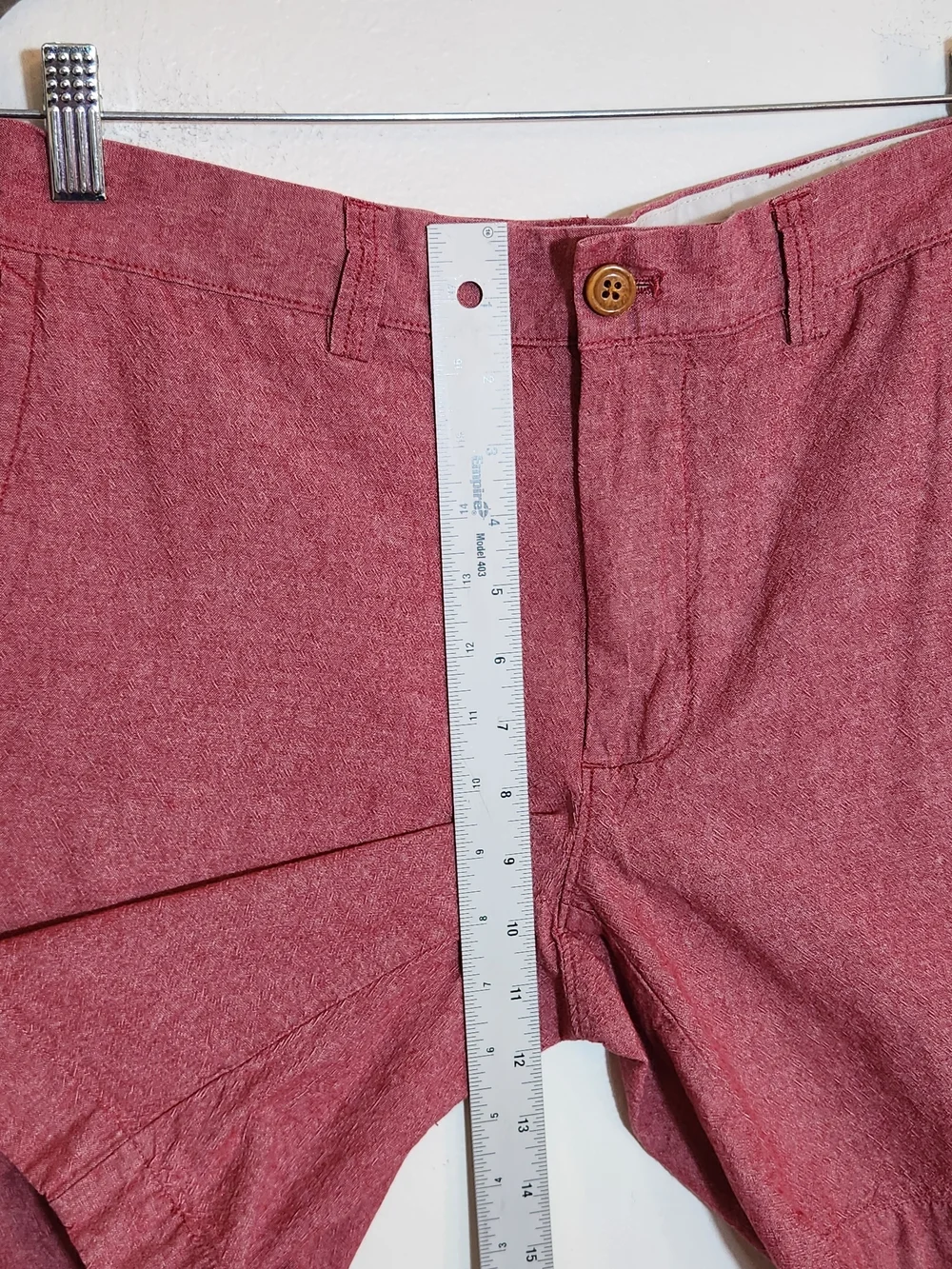 J. Crew Red Chambray Shorts Size 31